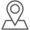A symbol showing an exact location in a map